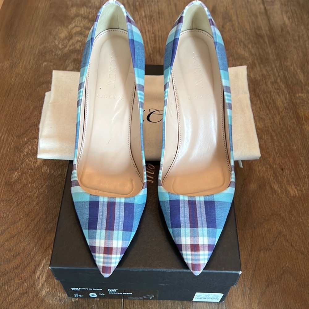 J. Crew Elise pumps in mixed plaid